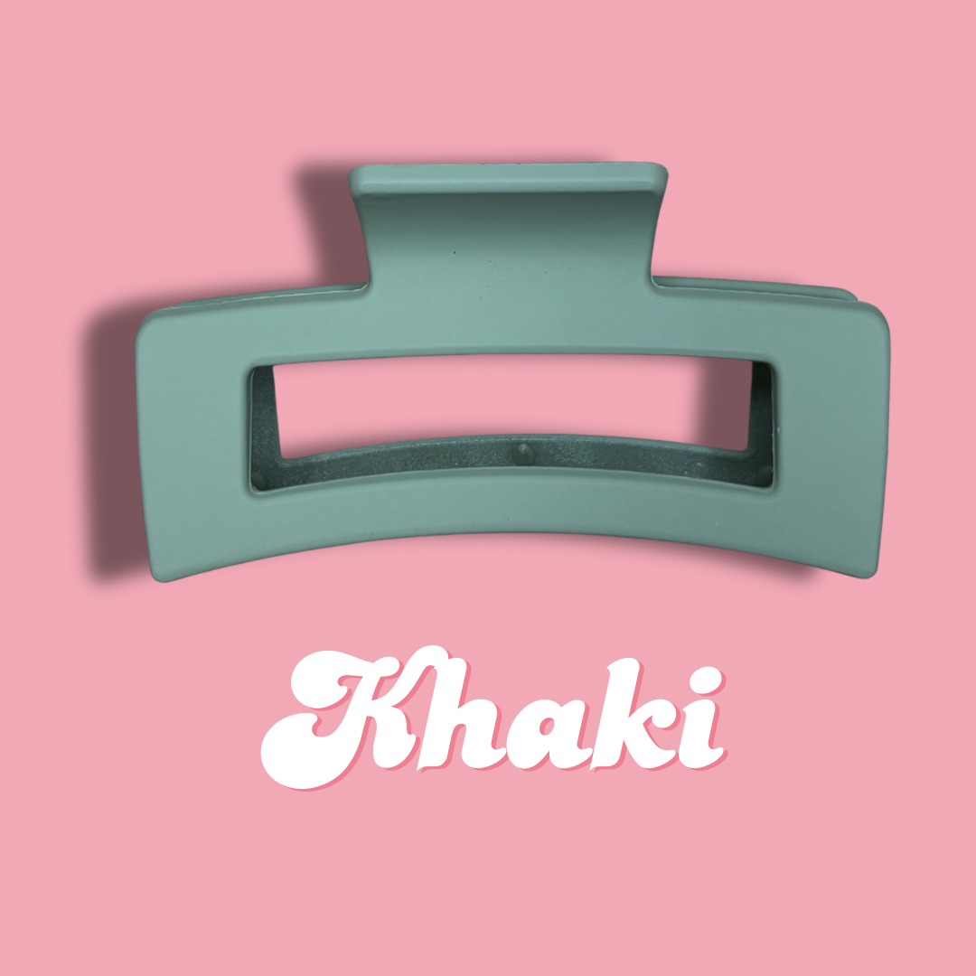 Khaki Claw Clip