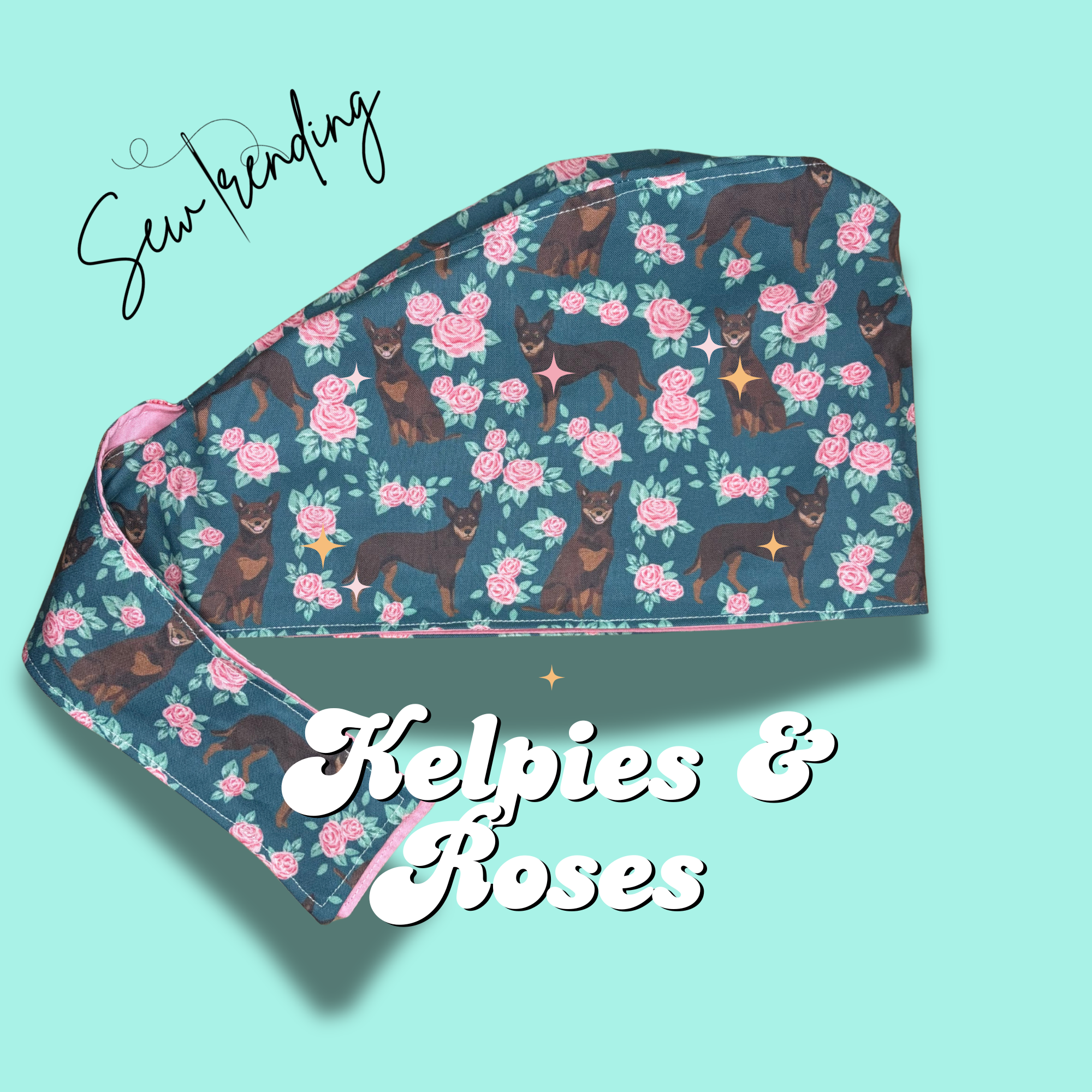 Kelpies & Roses Scrub Hat