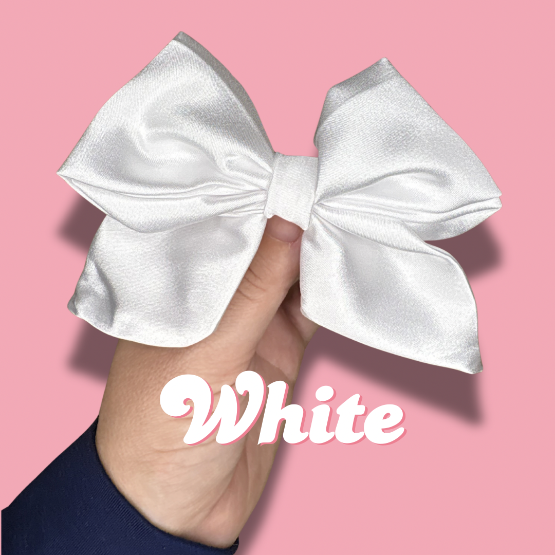 White Bow Clip