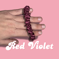 Red Violet Thin Satin Scrunchie