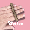 Coffee Thin Satin Scrunchie