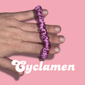 Cyclamen Thin Satin Scrunchie