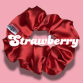 Strawberry Satin Scrunchie