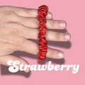 Strawberry Thin Satin Scrunchie