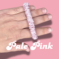 Pale Pink Thin Satin Scrunchie