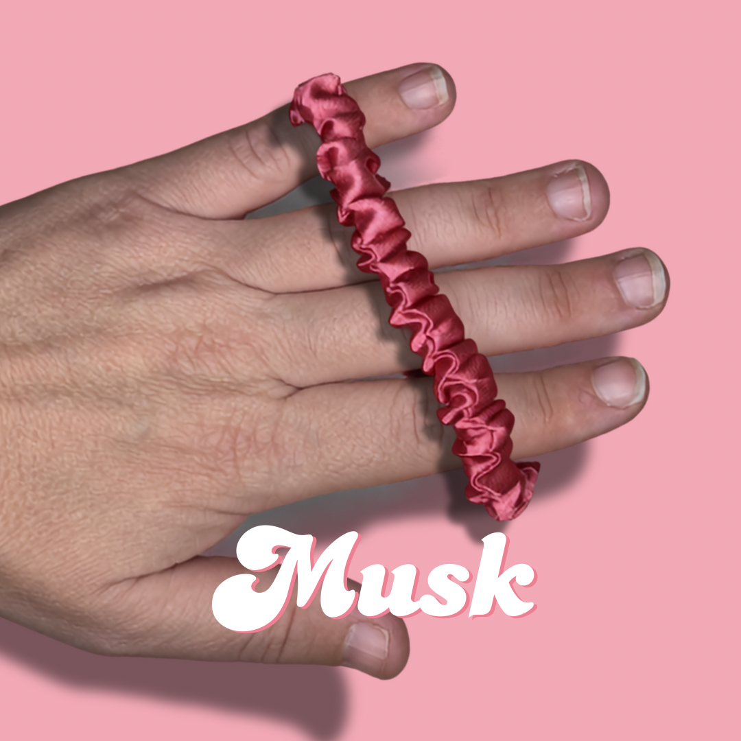 Musk Thin Satin Scrunchie