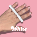 White Thin Satin Scrunchie