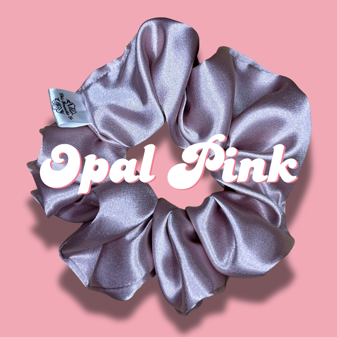Opal Pink Satin Scrunchie