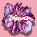 Hearts Satin Scrunchie