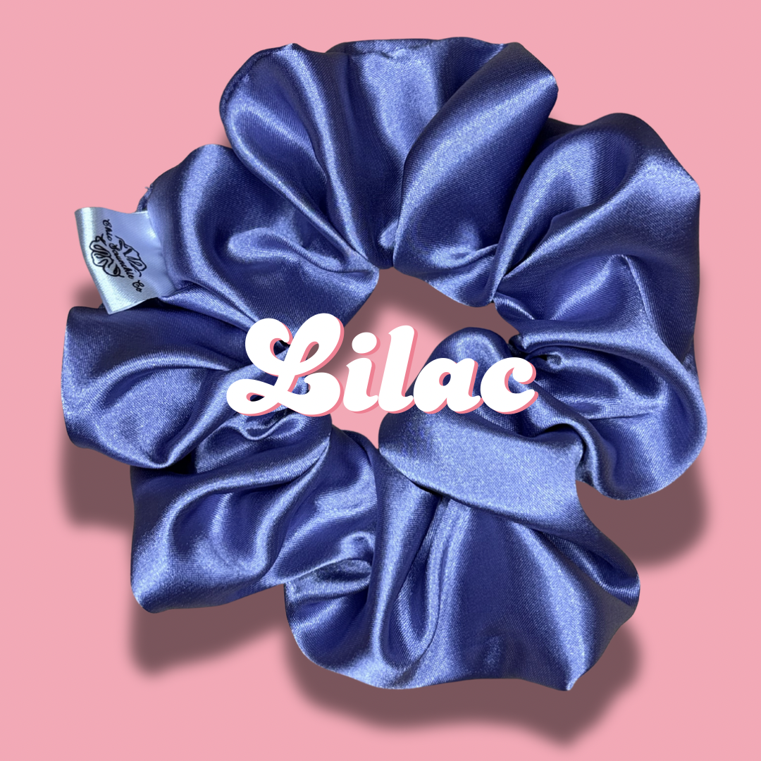 Lilac Satin Scrunchie
