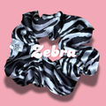 Zebra Satin Scrunchie