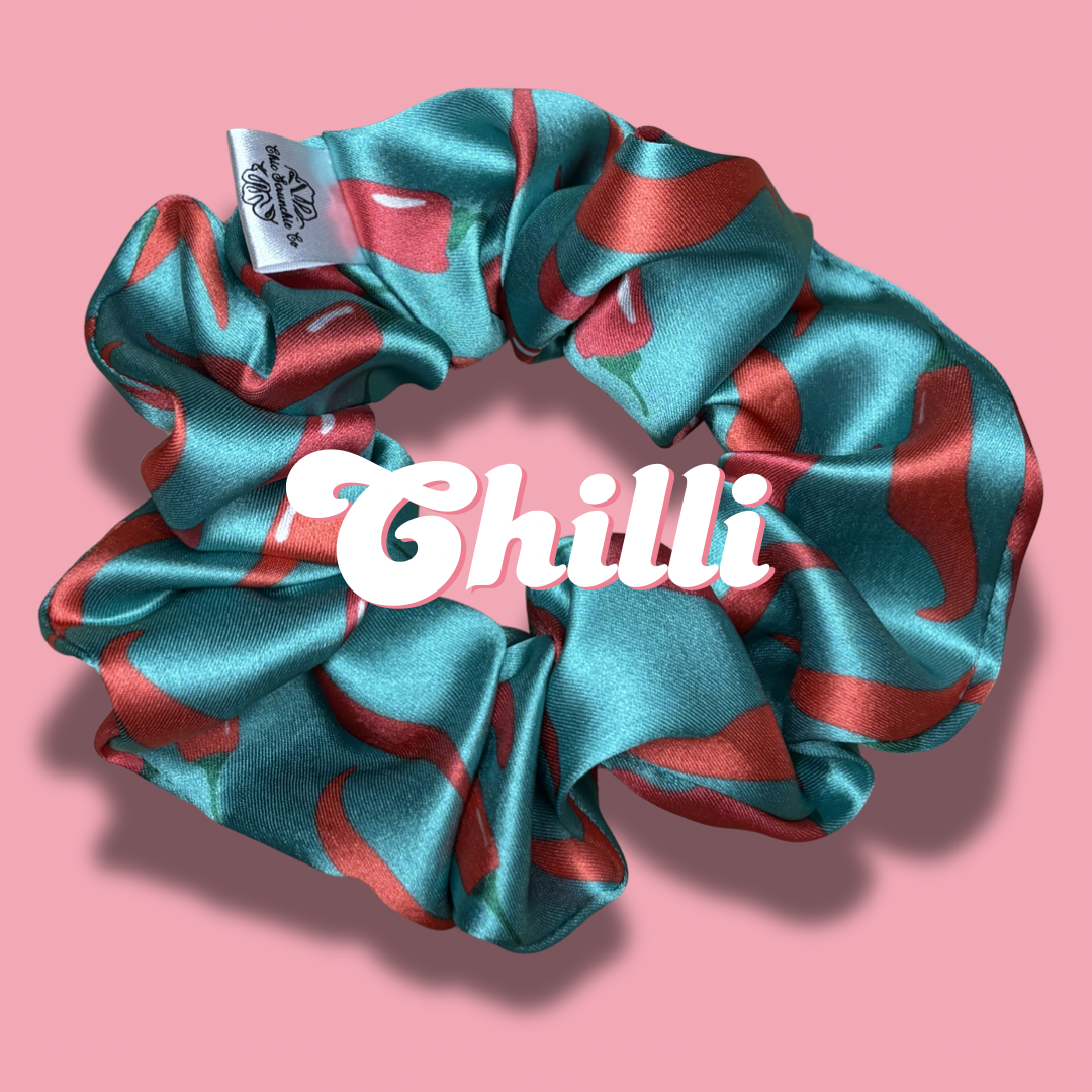 Chilli Satin Scrunchie
