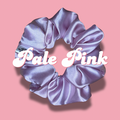 Pale Pink Satin Scrunchies