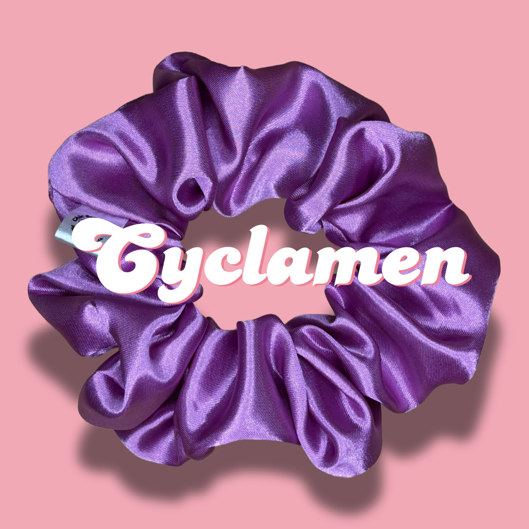 Cyclamen Satin Scrunchie