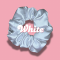 White Satin Scrunchie