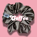 Coffee Satin Scrunchie