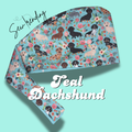 Dachshund Scrub Hat - Teal